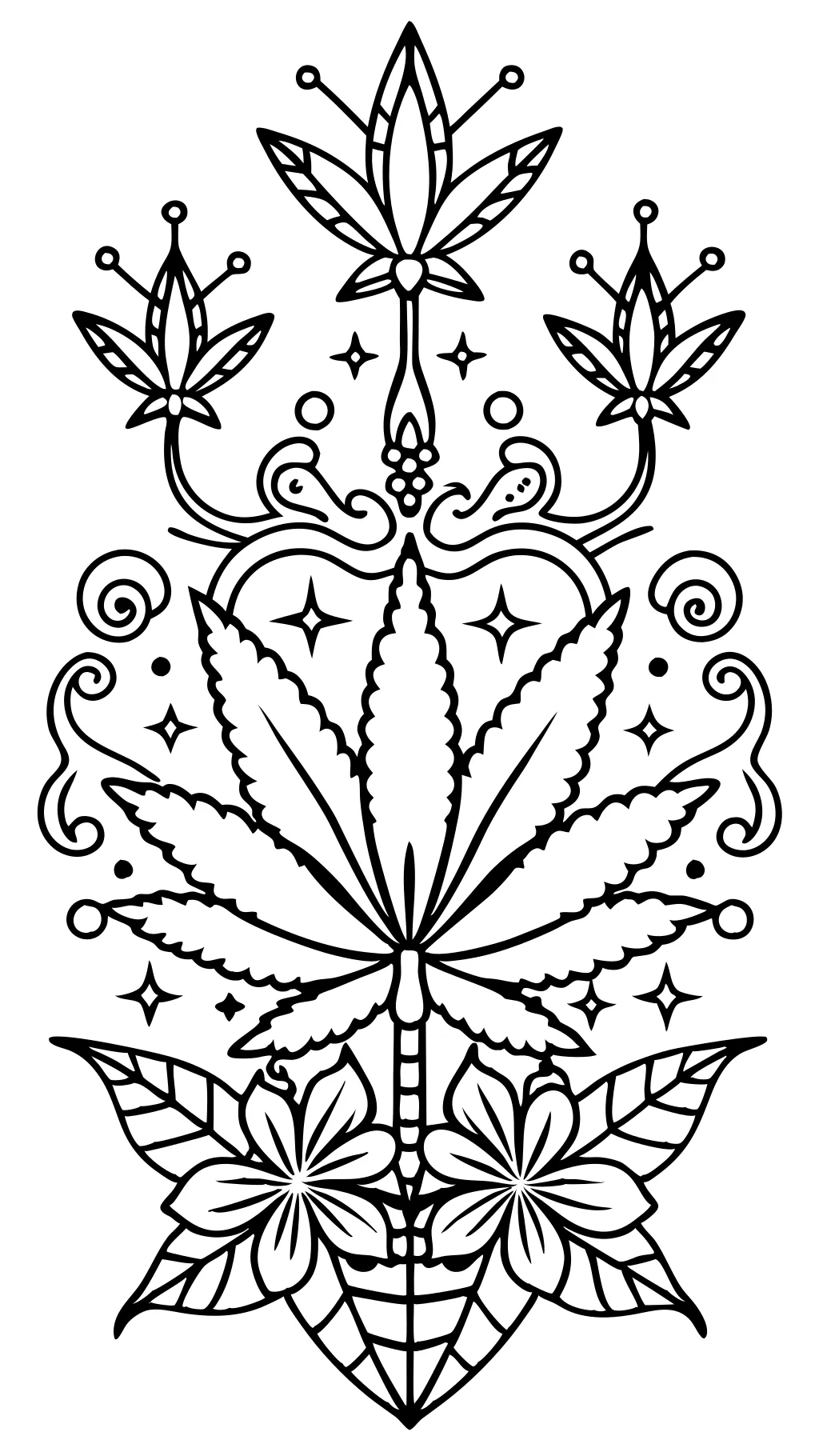 weed coloring page